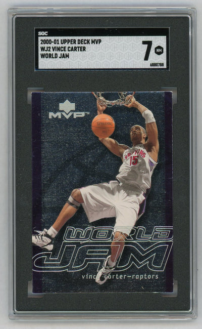 2000-01 Upper Deck MVP Vince Carter World Jam #WJ2 SGC 7