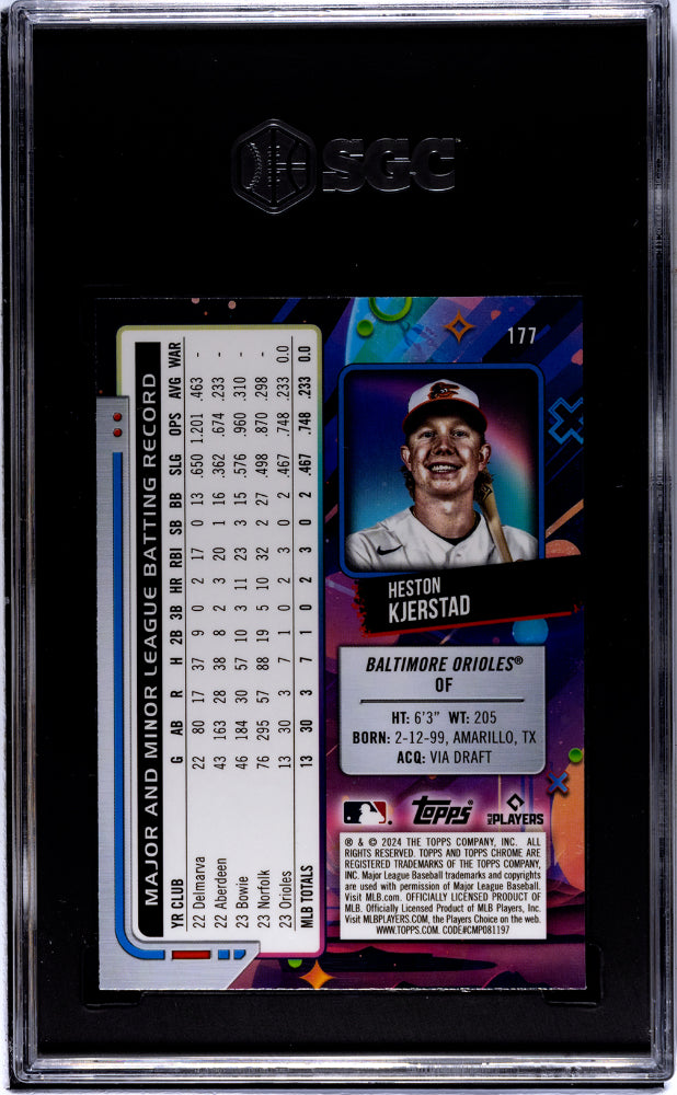 2024 Topps Cosmic Chrome #177 Heston Kjerstad SGC 9.5