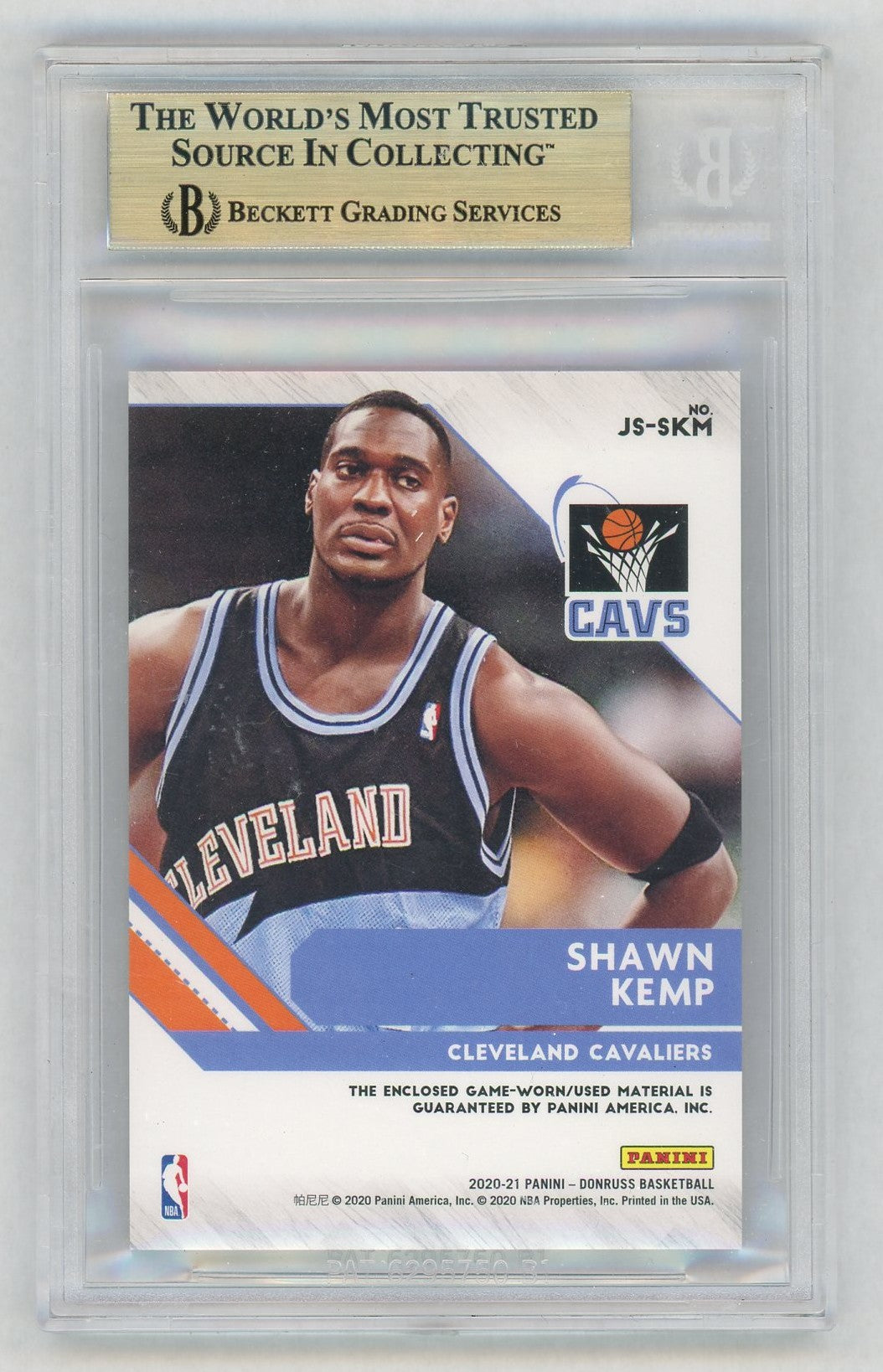 2020 Panini Donruss Jersey Series Shawn Kemp #JSSKE BGS 9.5
