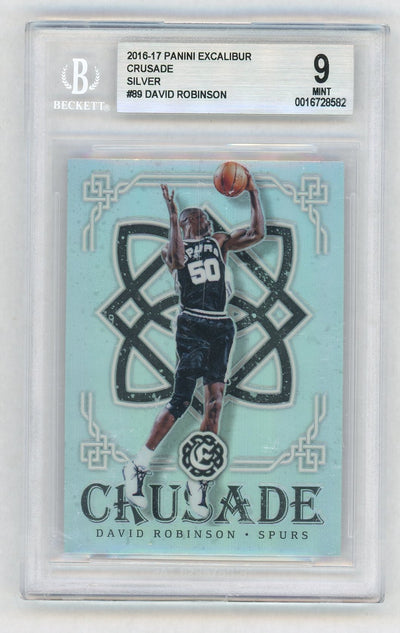 2016-17 Panini Excalibur Crusade David Robinson #89 Silver BGS 9