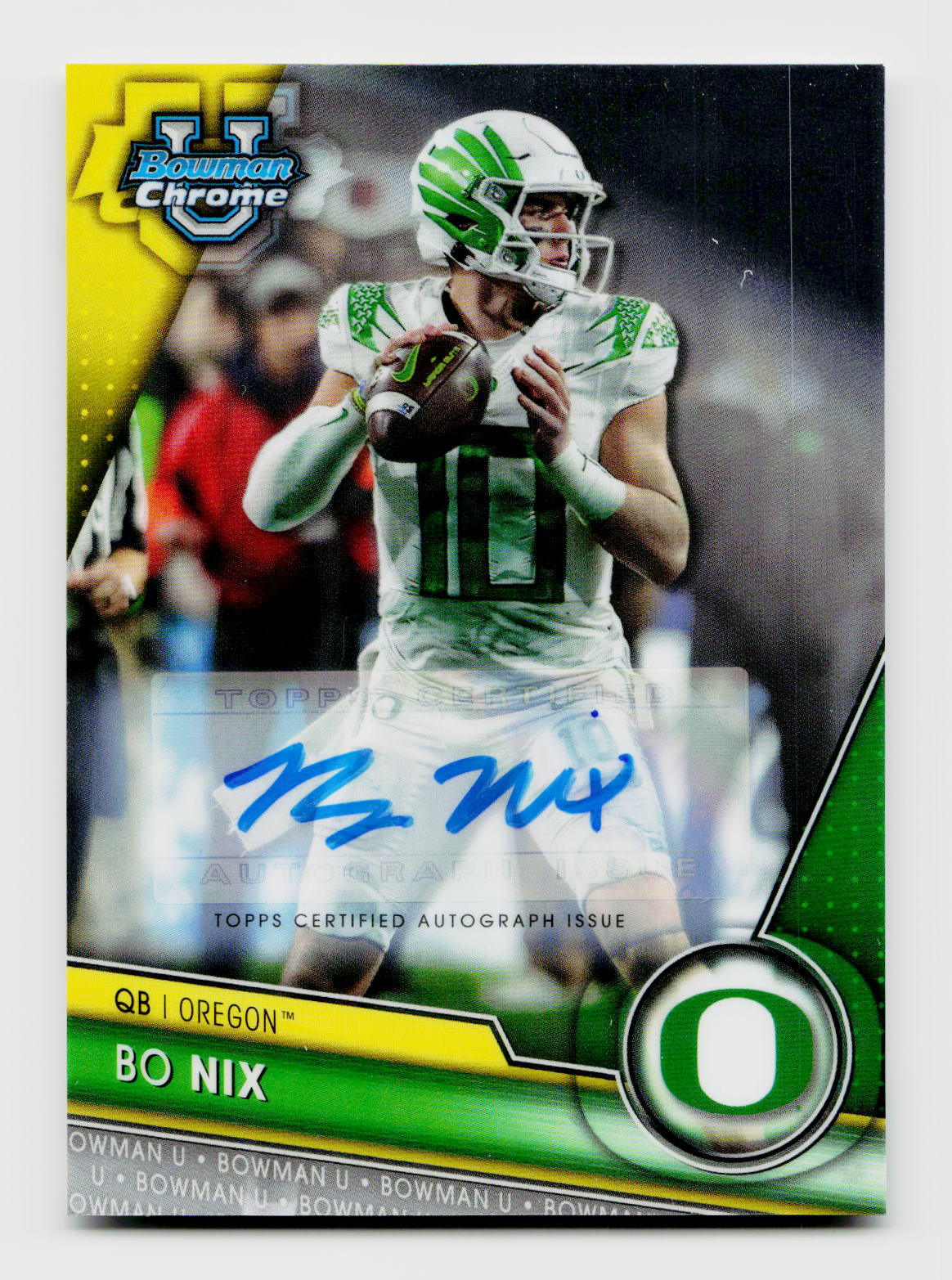 2023 Bowman Chrome U Bo Nix #159 Auto