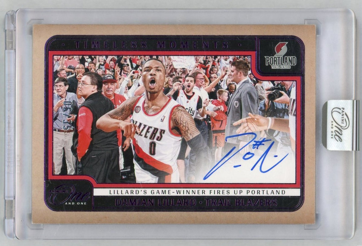 2024-25 One and One #TMA-LIL Damian Lillard Timeless Moments Auto Purple SSP /35