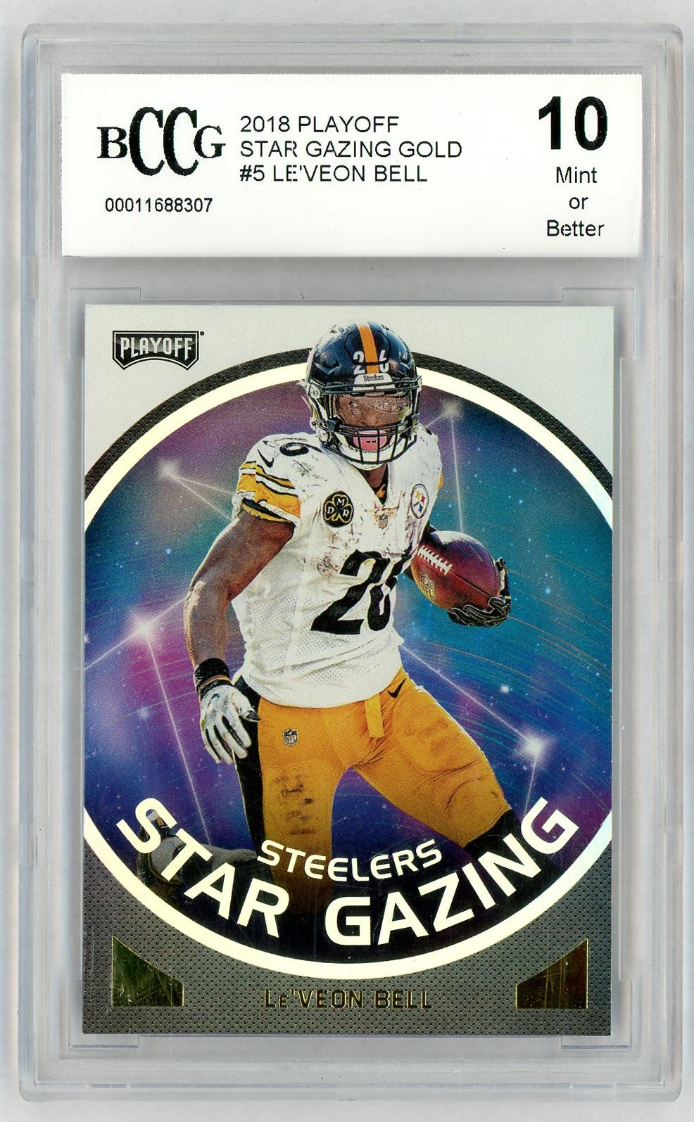 2018 Playoff #5 Le'Veon Bell Star Gazing Gold BCCG 10