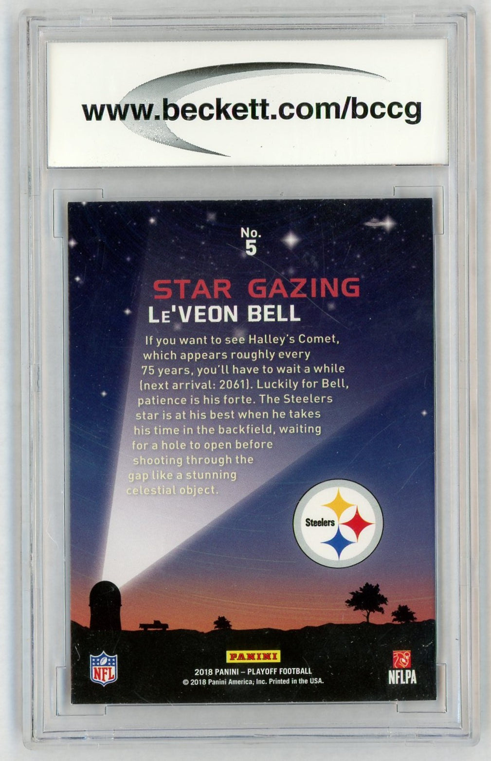 2018 Playoff #5 Le'Veon Bell Star Gazing Gold BCCG 10