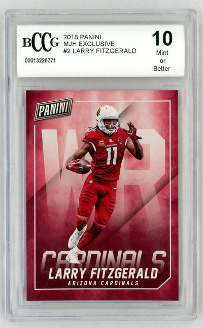 2018 Panini #2 Larry Fitzgerald MJH Exclusive BCCG 10