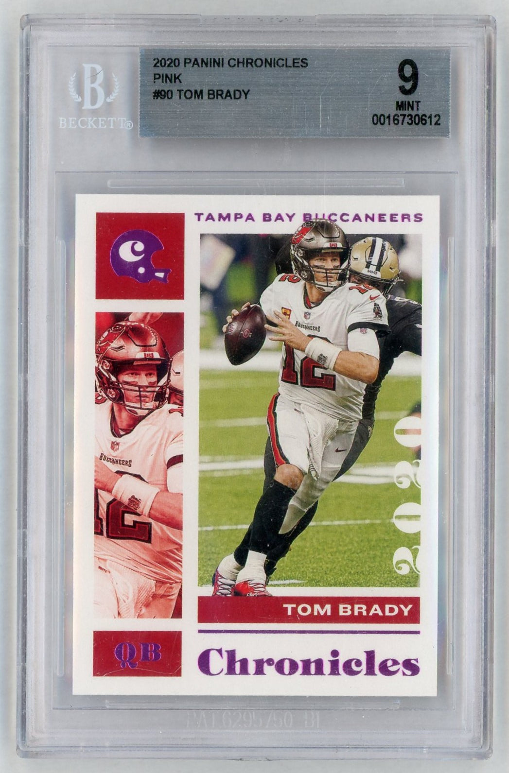 2020 Panini Chronicles Pink Tom Brady #90 BGS 9