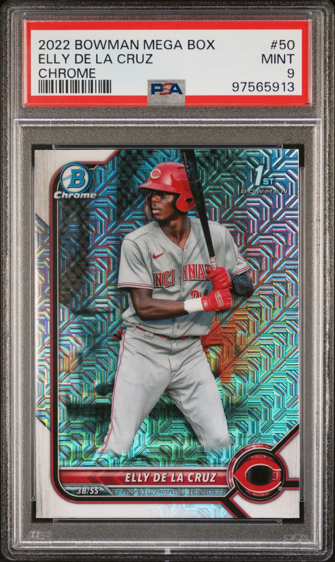 2022 Bowman Chrome #50 Elly De La Cruz Mega Box Rookie PSA 9 