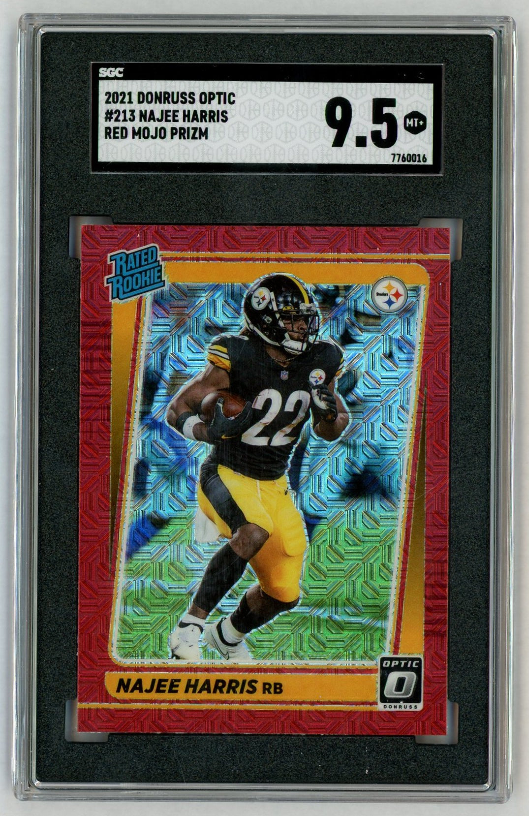 2021 Donruss Optic #213 Najee Harris Red Mojo Rated Rookie RC SGC 9.5
