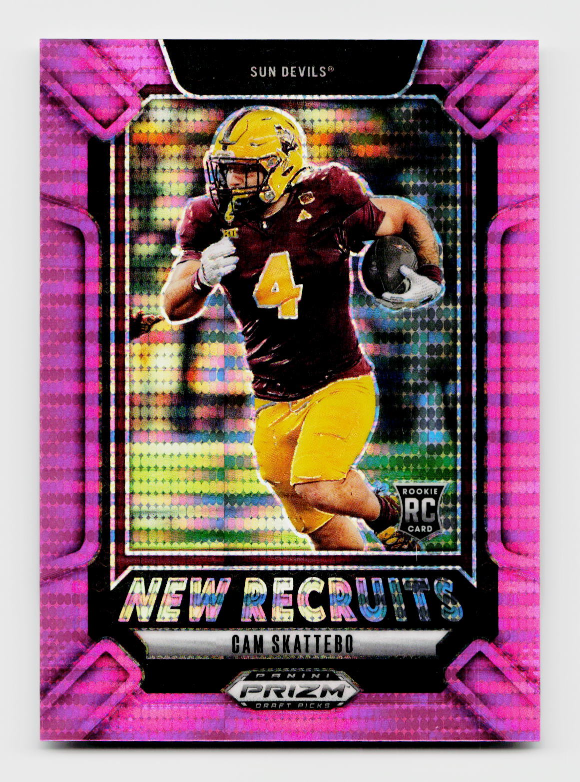 2025 Prizm #10 Cam Skattebo Pink Pulsar 08/25 Rookie RC