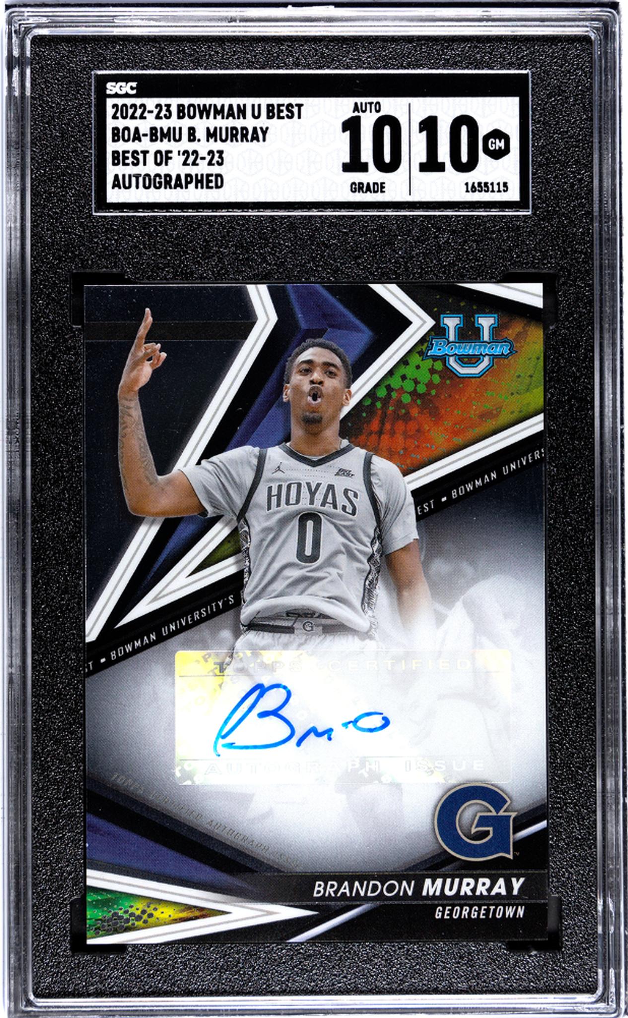 2022-23 Bowman University Best #BOA-BMU Brandon Murray Best of '22-'23, Auto. SGC 10