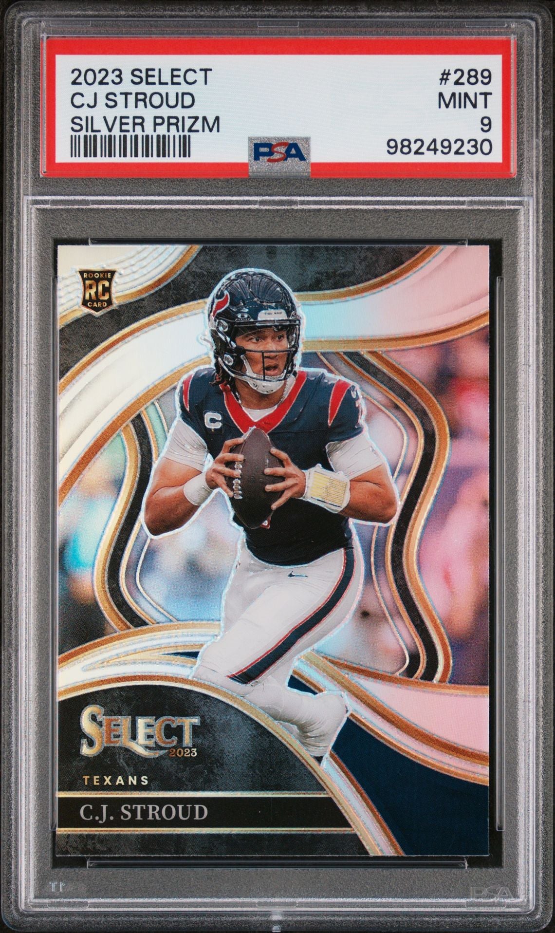 2023 Panini Select Silver Prizm C.J. Stroud #289 RC Club Level PSA 9