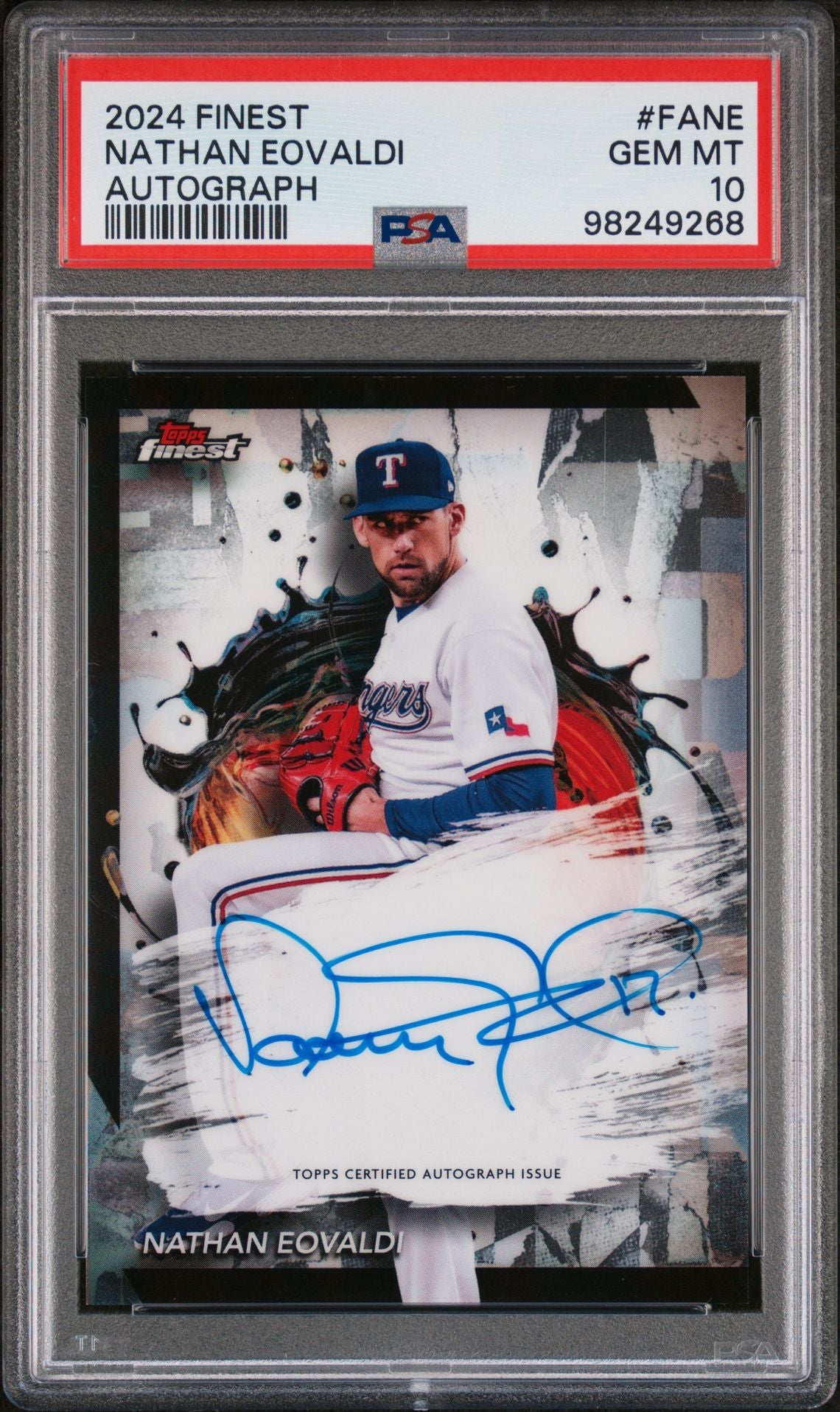 2024 Topps Finest Auto Nathan Eovaldi PSA 10