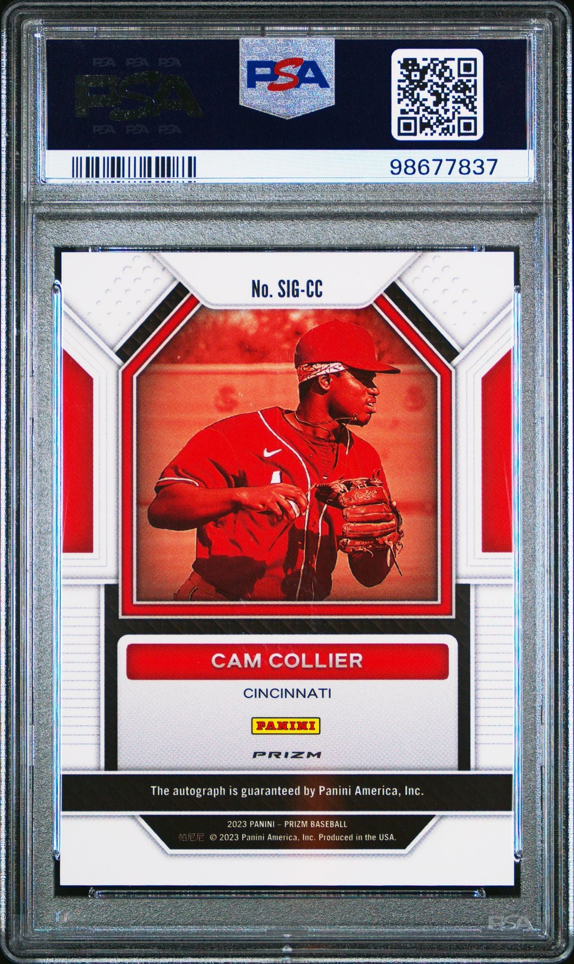 2023 Prizm Signature Ice Cam Collier #SIGCC Auto PSA 10