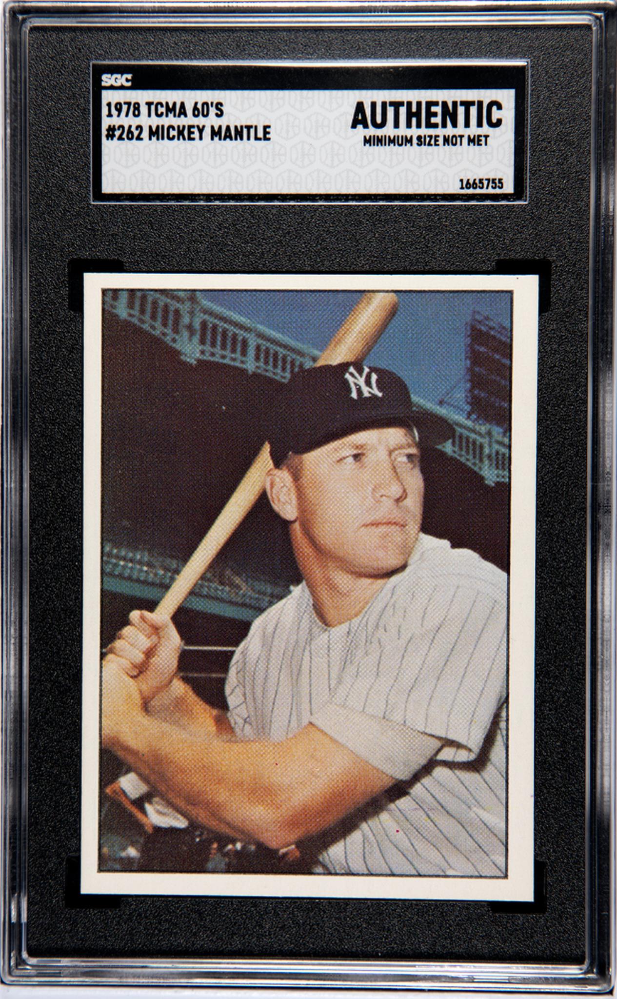 1978 TCMA 60's Mickey Mantle #262 SGC Authentic