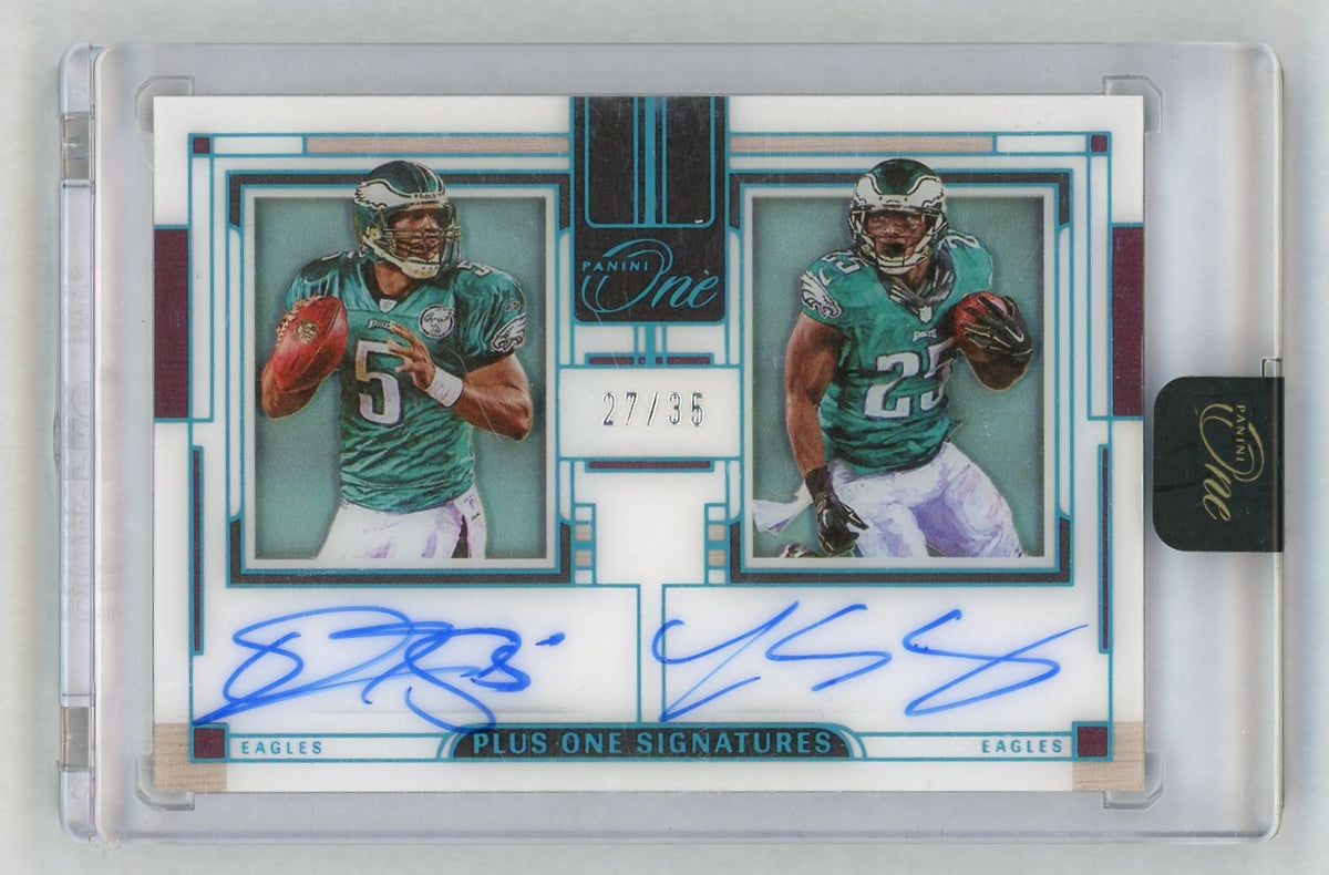 2023 Panini One Donovan McNabb LeSean McCoy Plus One Signatures Auto #157 /35