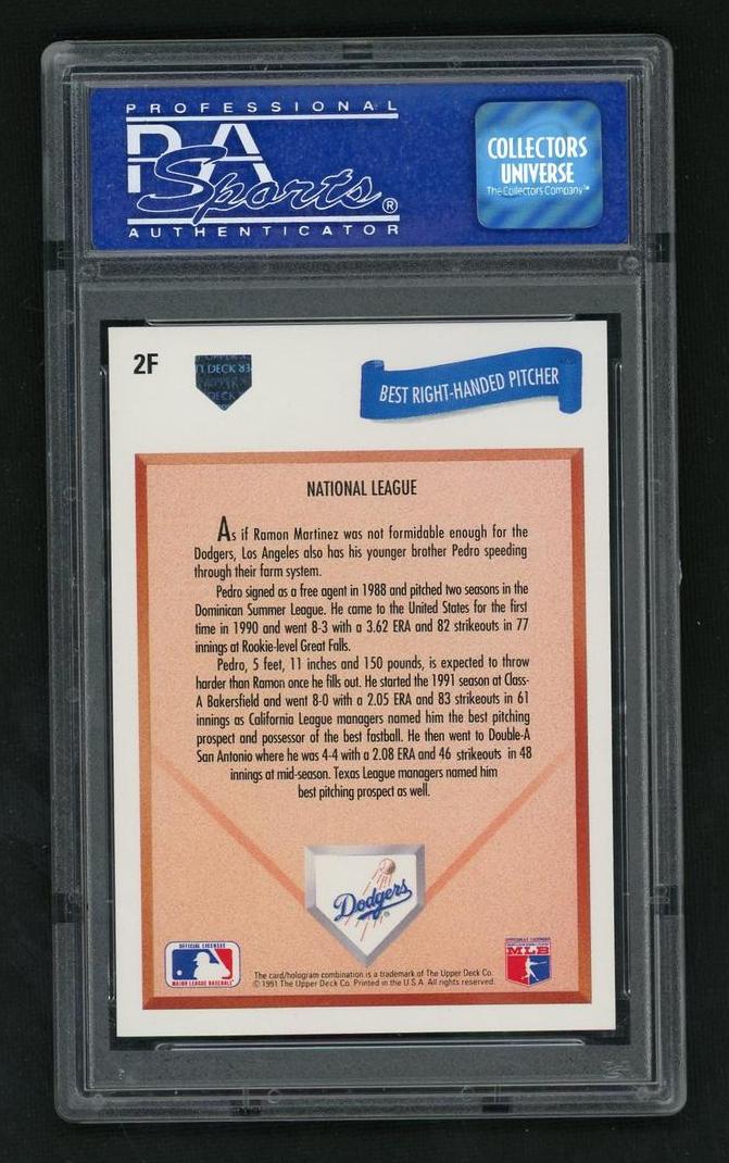 1991 Upper Deck Final Edition Pedro Martinez #2F PSA 10
