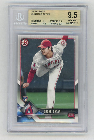 2018 Bowman Shohei Ohtani Rookie RC #49 BGS 9.5