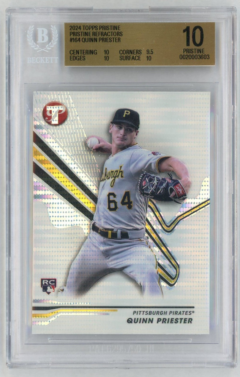 2024 Topps Pristine #164 Quinn Priester Rookie RC Refractor BGS Pristine 10