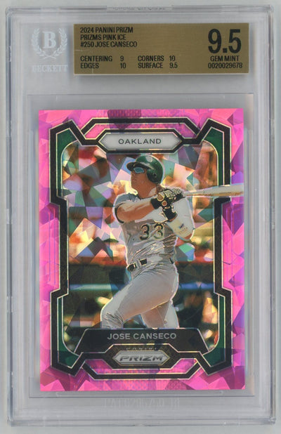 2024 Panini Prizm Jose Canseco #250 Prizms Pink Ice BGS 9.5