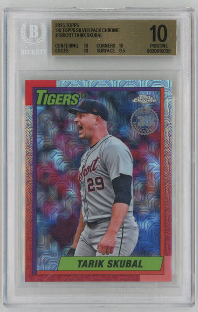 2025 Topps Chrome Tarik Skubal #T90C-117 90 Topps Silver Pack Chrome BGS 10