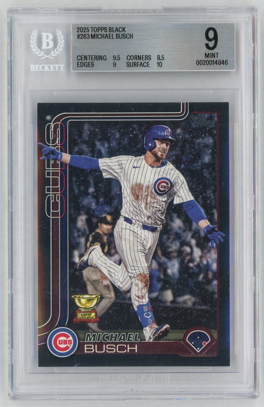 2025 Topps #263 Michael Busch Gold Cup Black /74 BGS 9