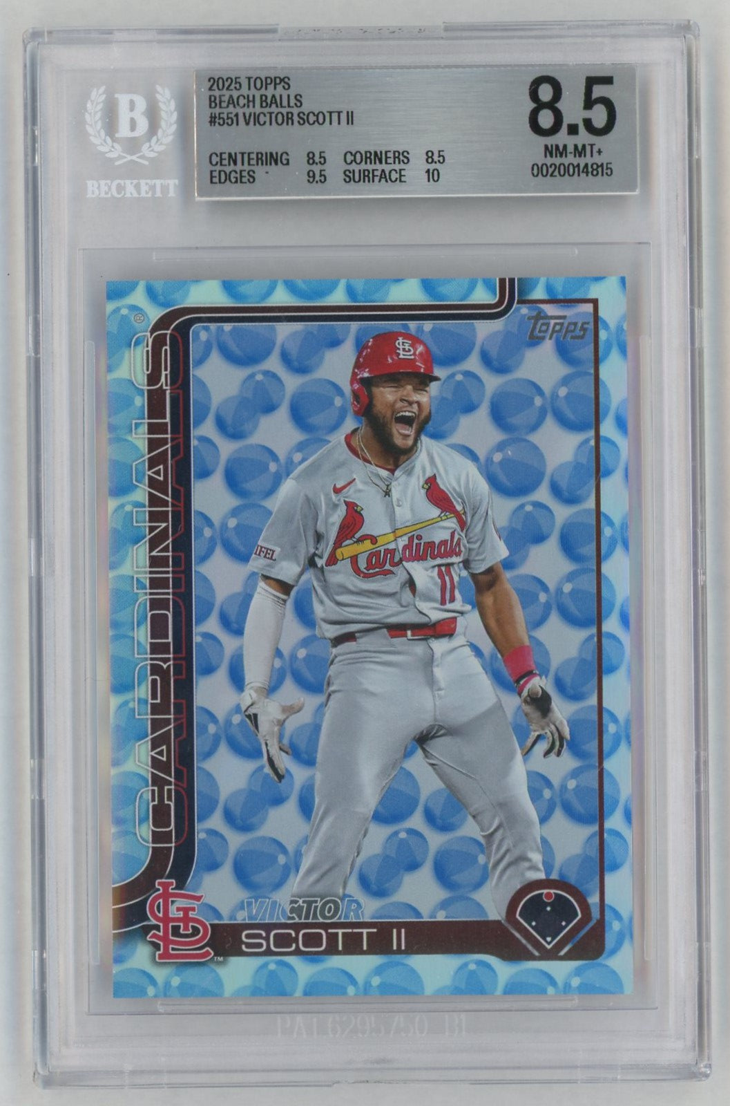 2025 Topps Series 2 #551 Victor Scott II Beach Balls SSP /50 BGS  8.5