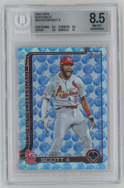 2025 Topps Series 2 #551 Victor Scott II Beach Balls SSP /50 BGS  8.5