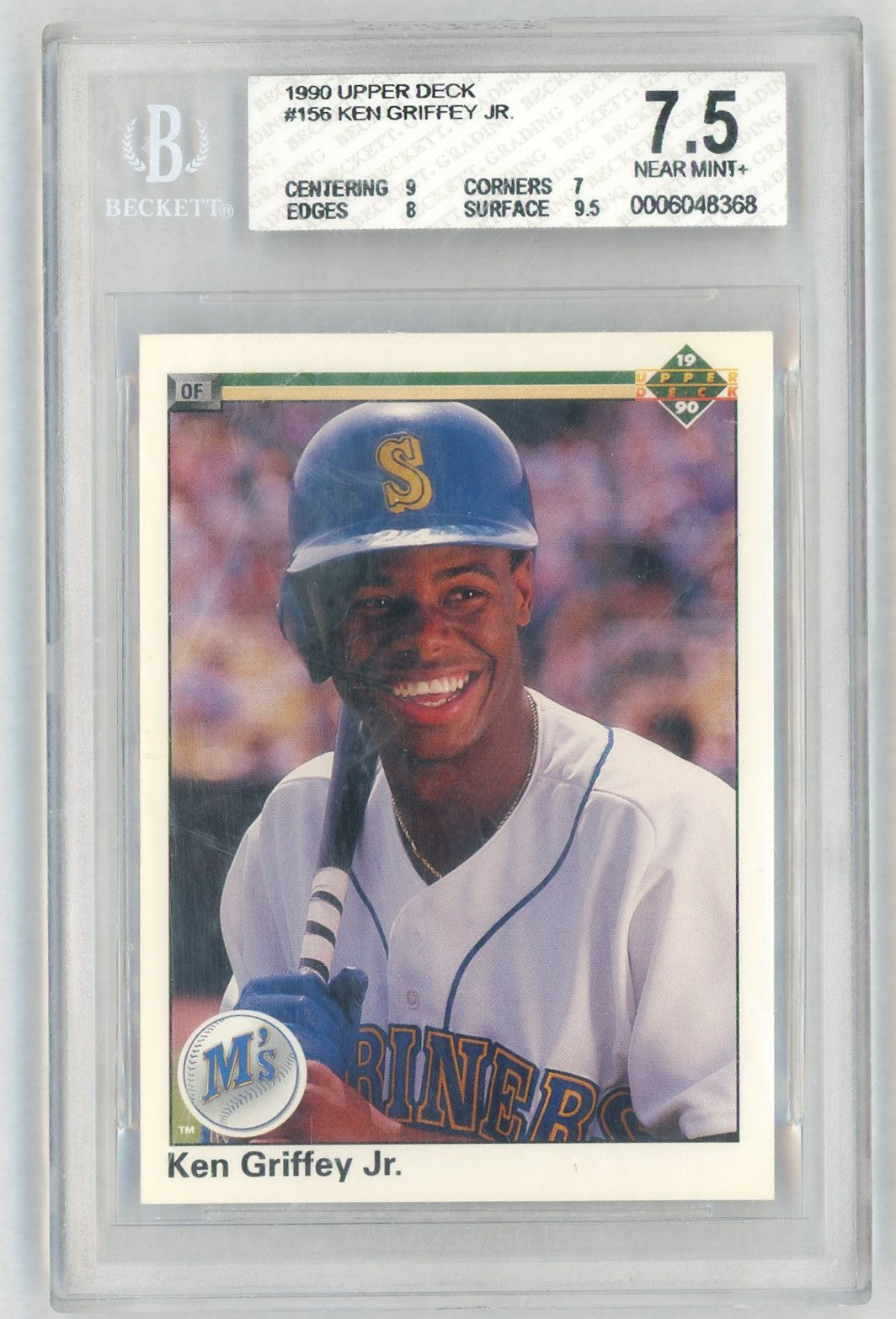 1990 Upper Deck #156 Ken Griffey Jr. BGS 7.5