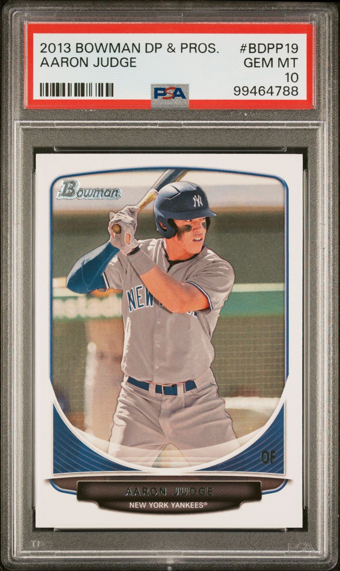 2013 Bowman #BDPP19 Aaron Judge PSA 10 Gem Mint New York Yankees