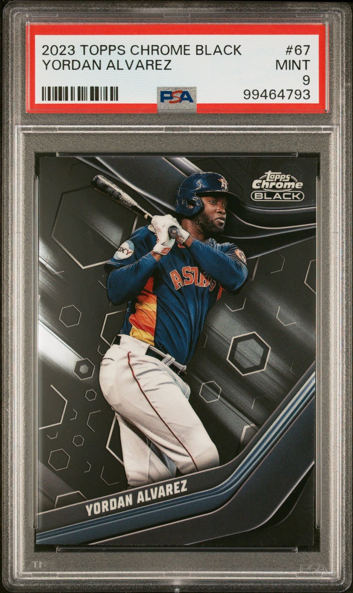 2023 Topps Chrome Black #67 Yordan Alvarez PSA 9