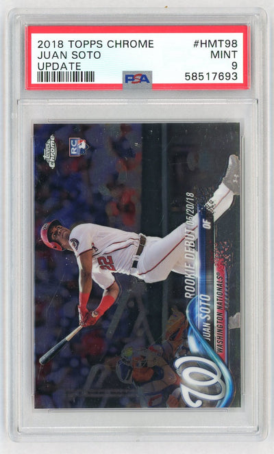 2018 Topps Chrome Update Juan Soto #HMT98 PSA 9