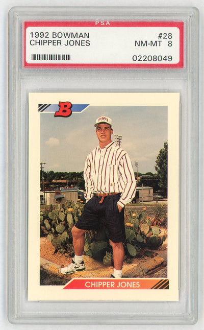 1992 Bowman Chipper Jones #28 PSA 8