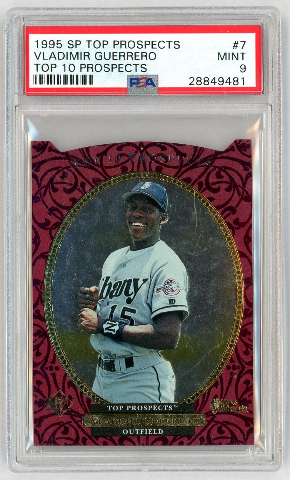 1995 SP Top Prospects Vladimir Guerrero #7 PSA 9