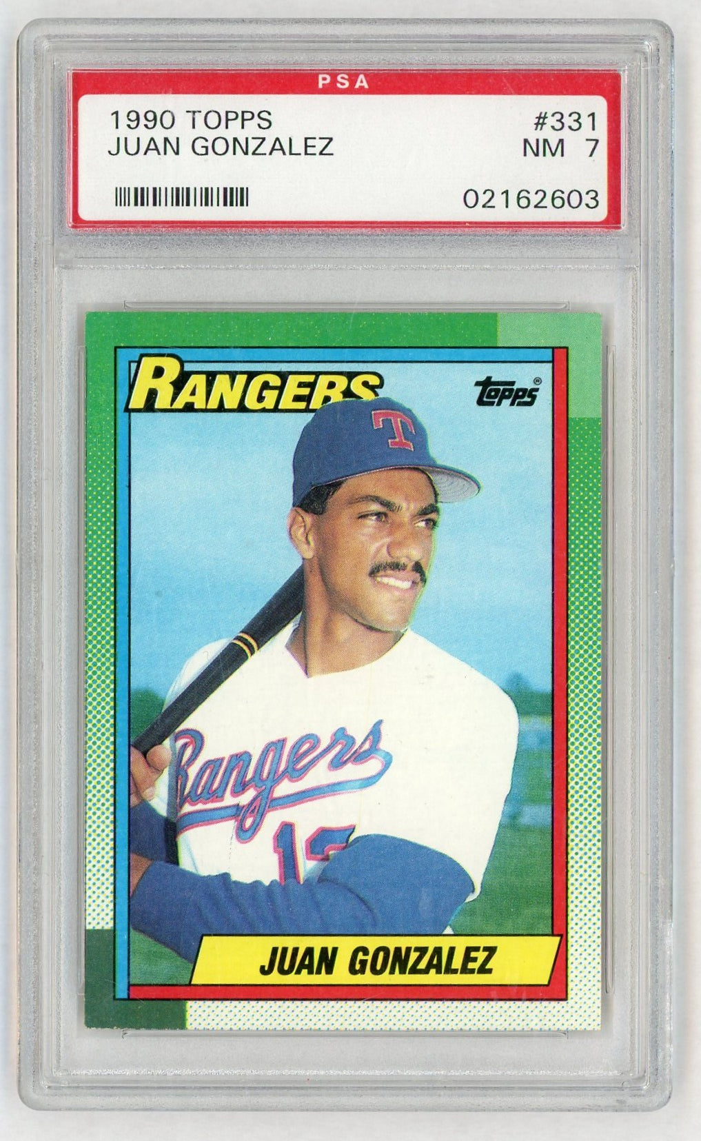 1990 Topps Juan Gonzalez #331 PSA 7