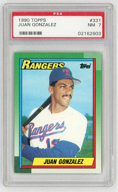 1990 Topps Juan Gonzalez #331 PSA 7