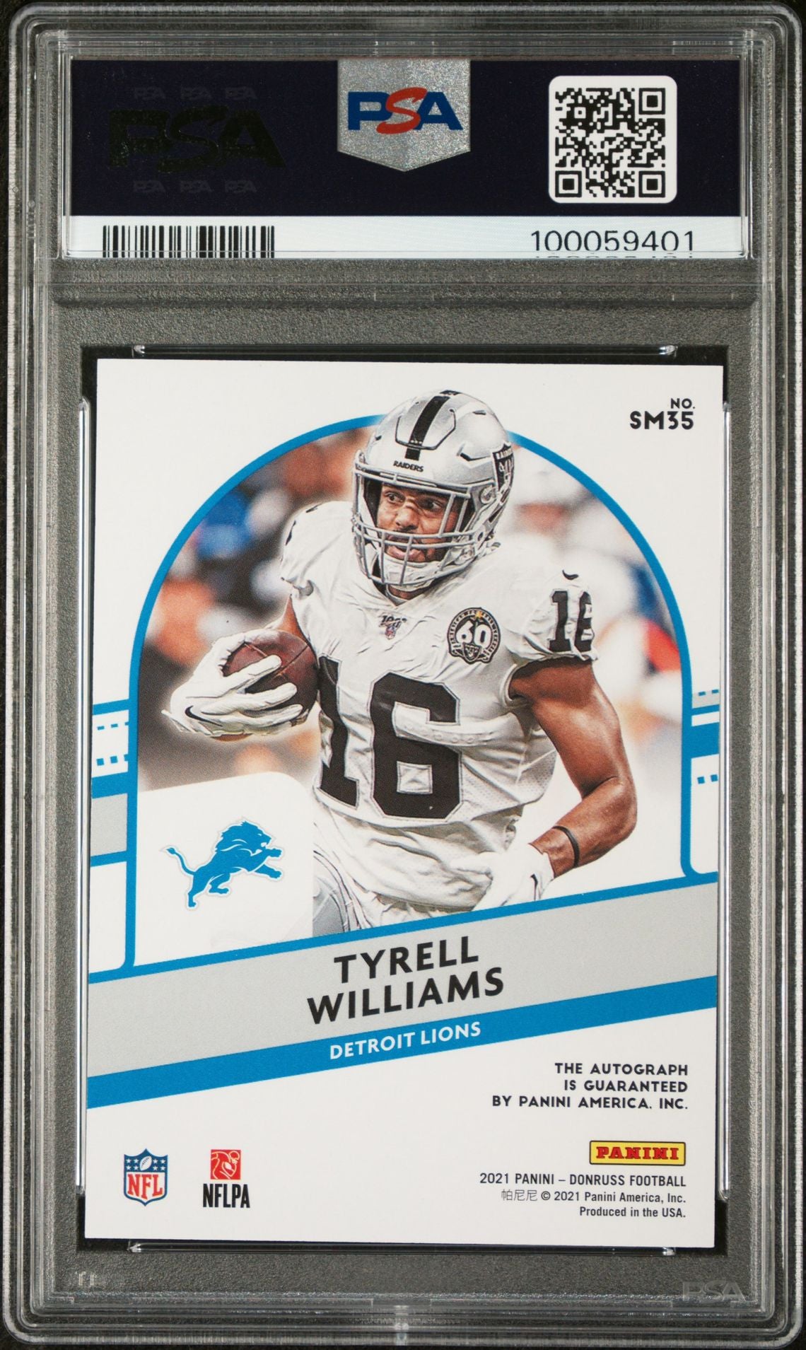 2021 Donruss Signature Marks Tyrell Williams #SM35 Auto PSA 10