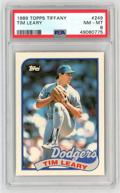 1989 Topps Tiffany Tim Leary #249 PSA 8