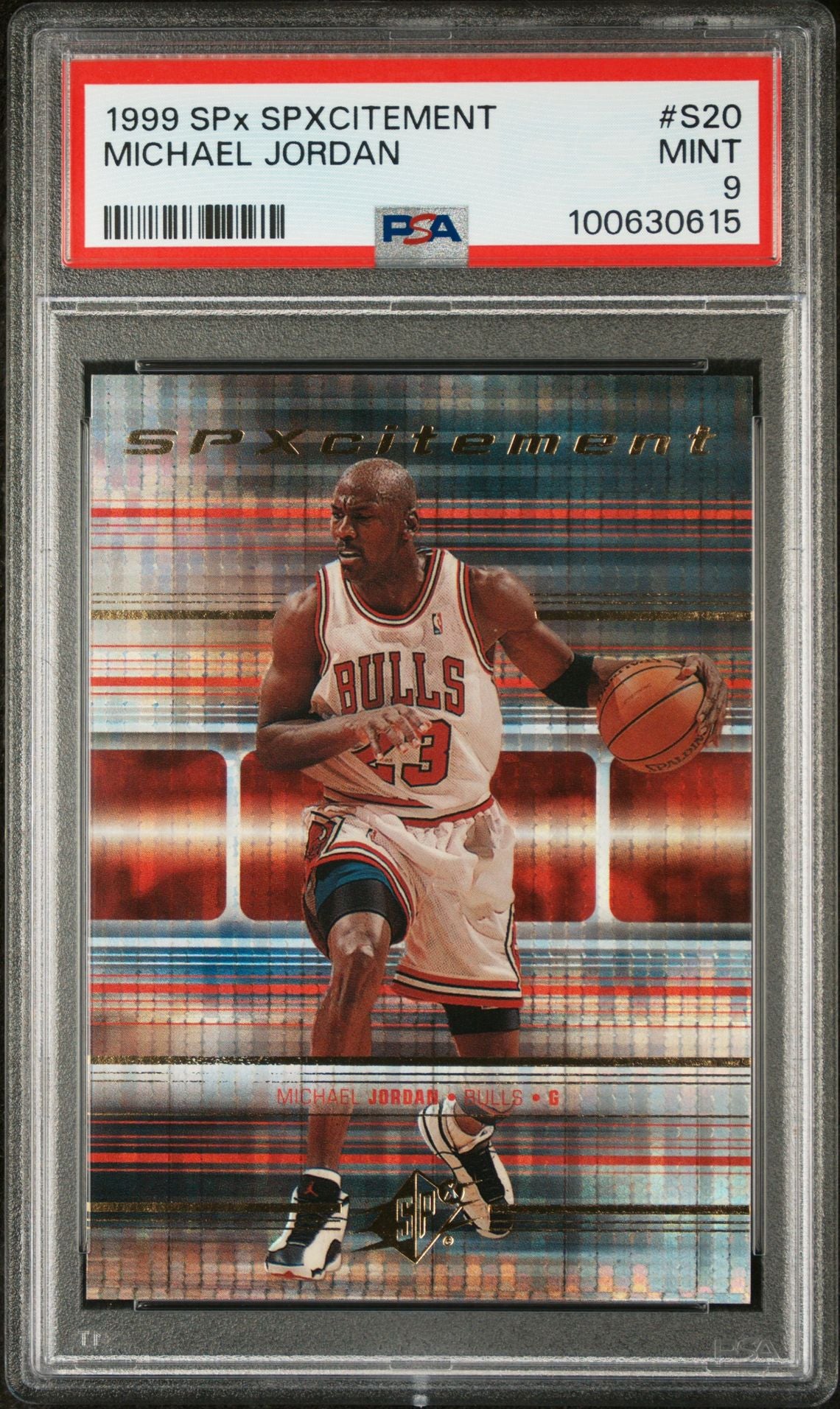 1999 Upper Deck SPx SPxcitement Michael Jordan #S20 PSA 9