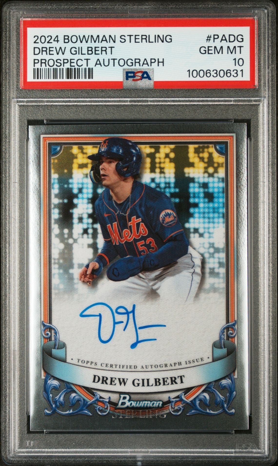 2024 Bowman Sterling Drew Gilbert #PADG Auto PSA 10