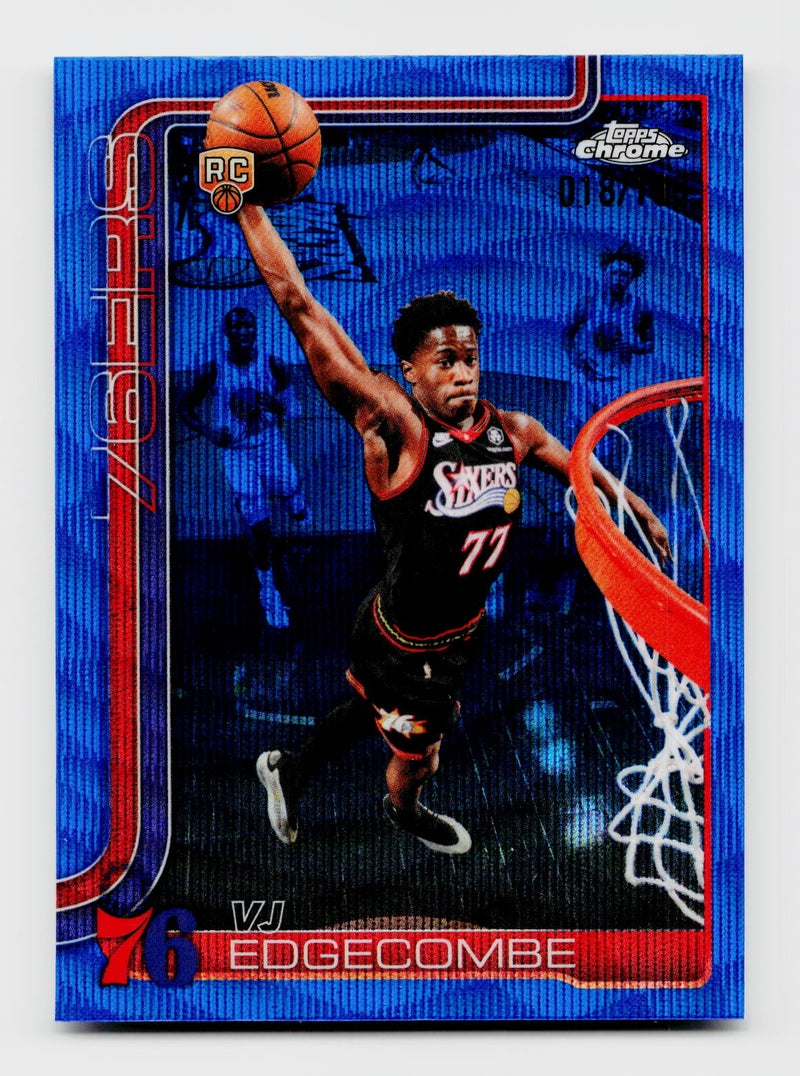 2026 Topps Chrome Update #153 VJ Edgecombe Rookie RC Blue Wave Refractor /150