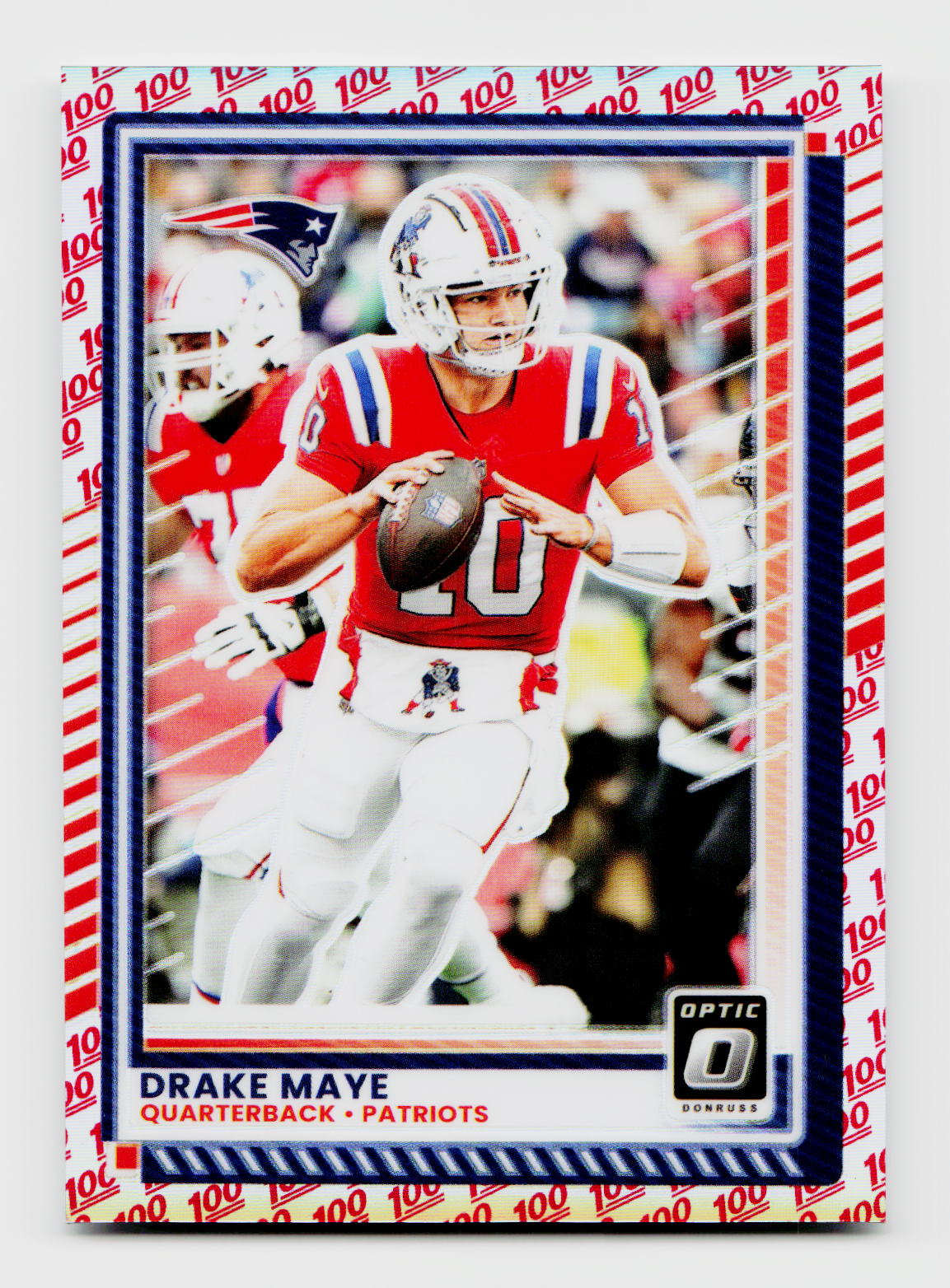 2025 Donruss Optic #47 Drake Maye 100 Emoji Rokie RC Prizm