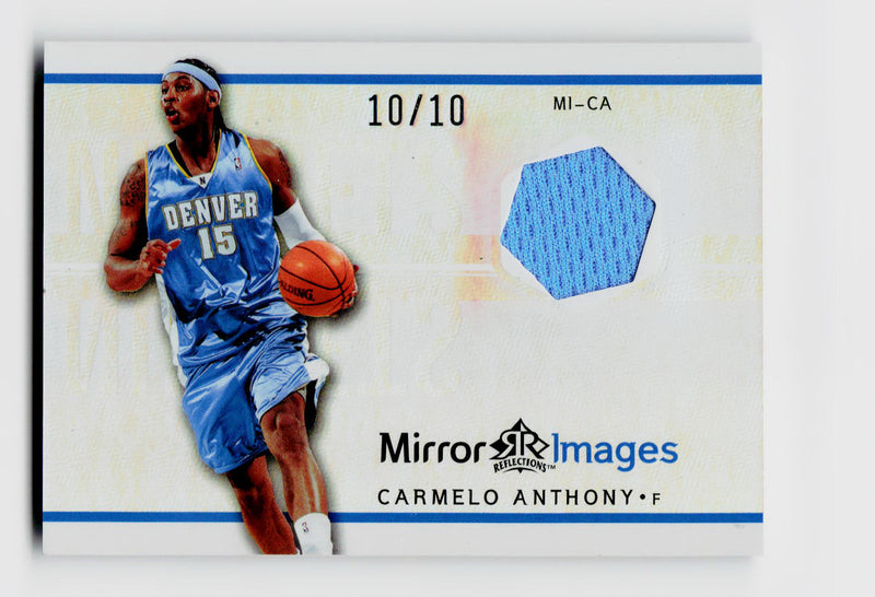 2005-06 Upper Deck Reflections #MI-CA Carmelo Anthony Dual Game-Used Patch SSP 10/10
