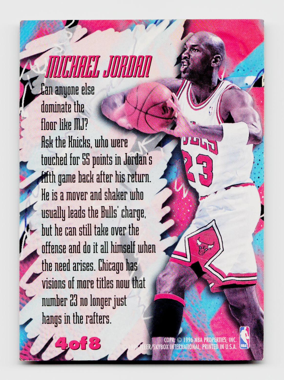 1996 Fleer Metal Skybox 4 of 8 Michael Jordan Scoring Magnet SSP