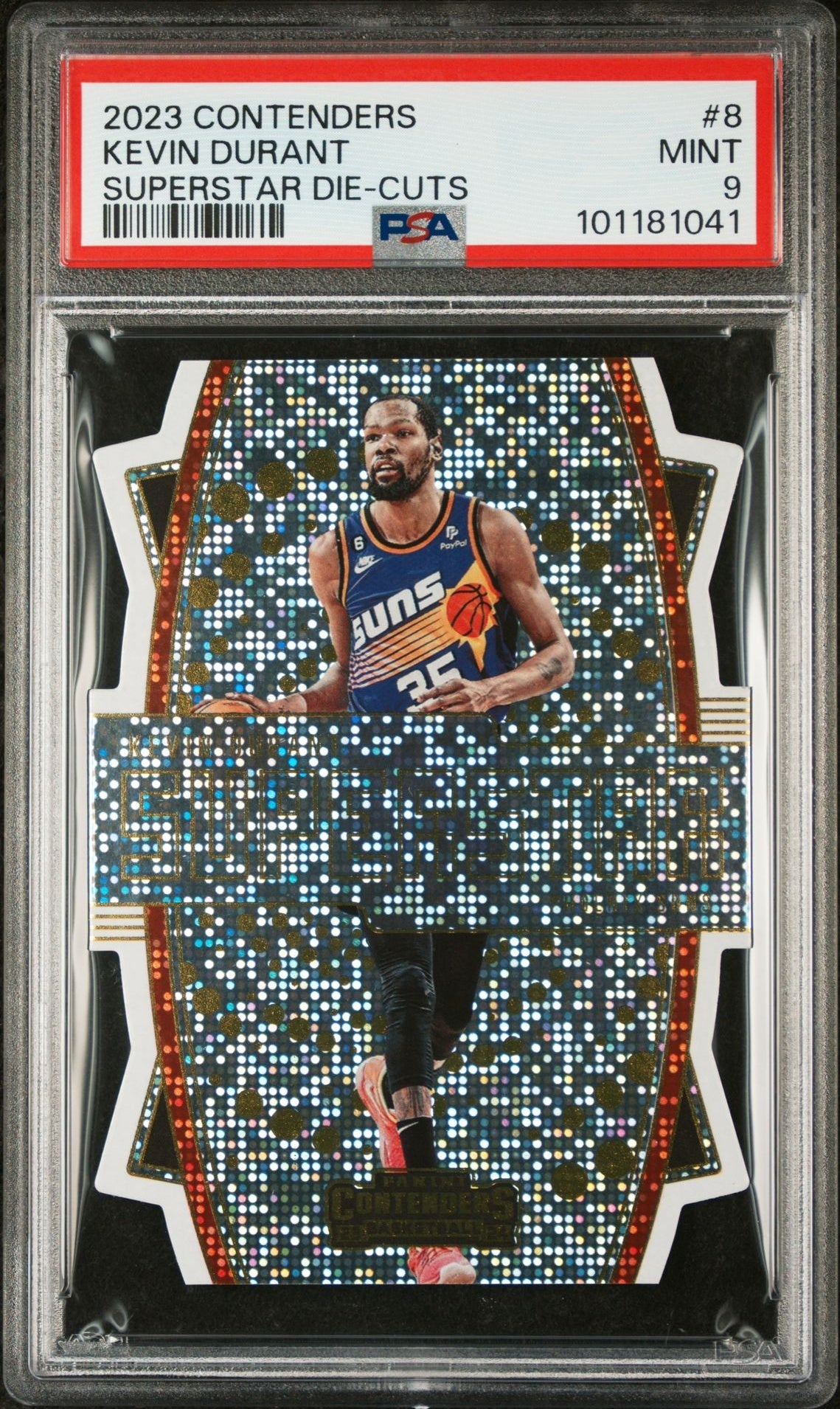 2023 Panini Contenders Superstar Die-Cuts Kevin Durant #8 PSA 9