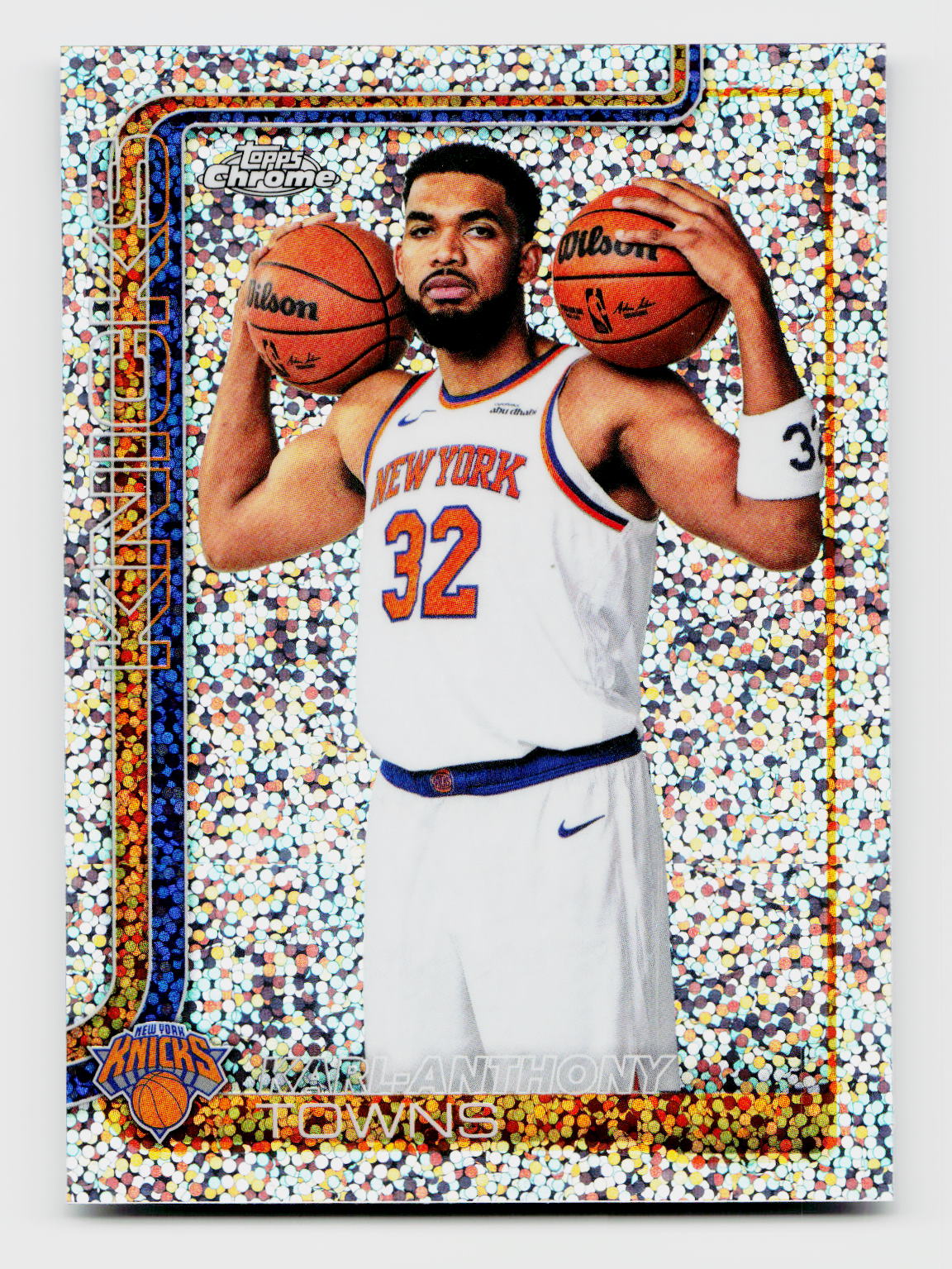 2026 Topps Chrome #21 Karl-Anthony Towns Speckle Refractor Image Variation