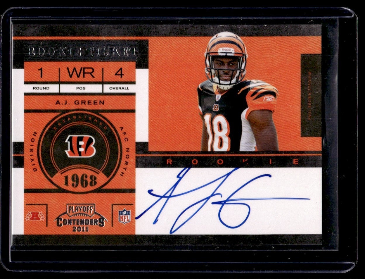 2011 Contenders A.J Green Rookie Ticket Auto