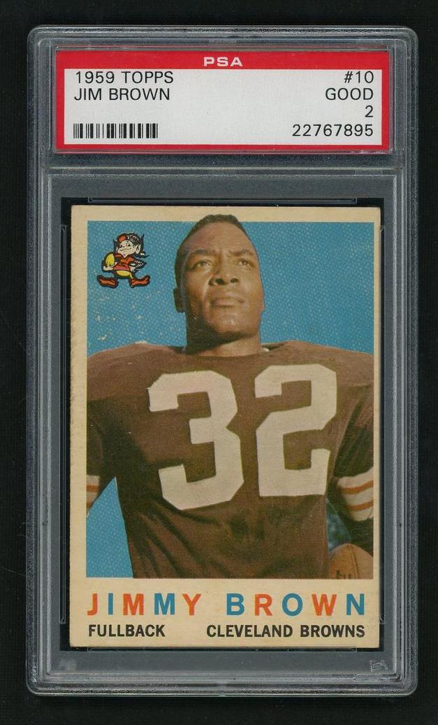 1959 Topps Jim Brown #10 PSA 2