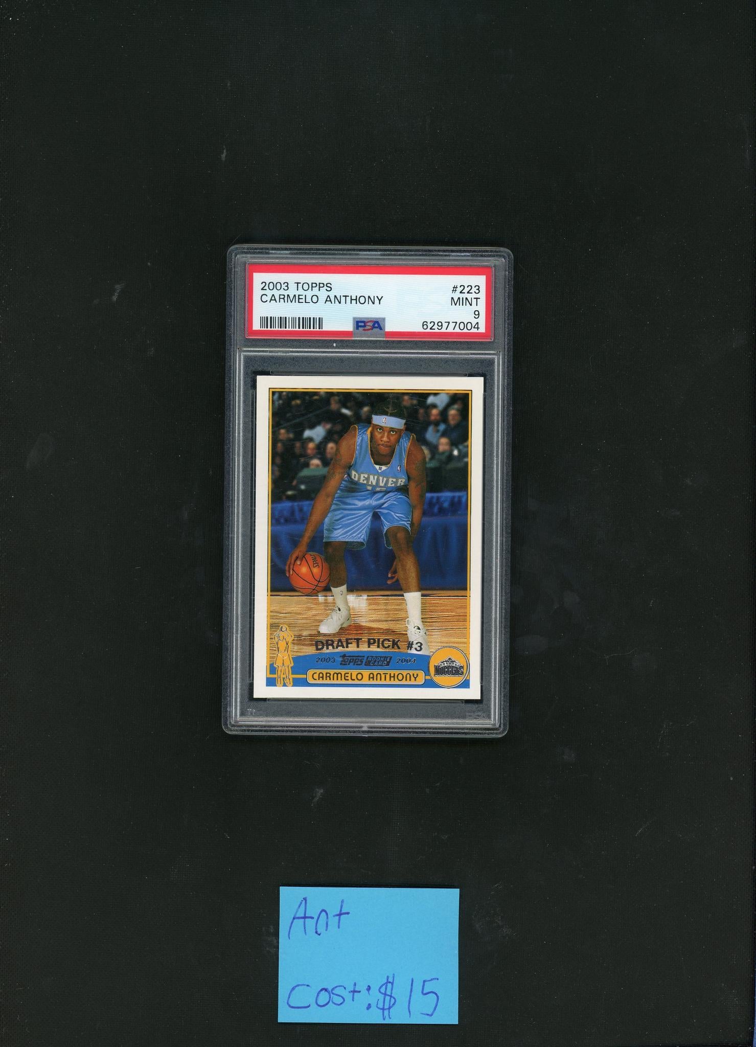 2003 Topps Carmelo Anthony #223 PSA 9