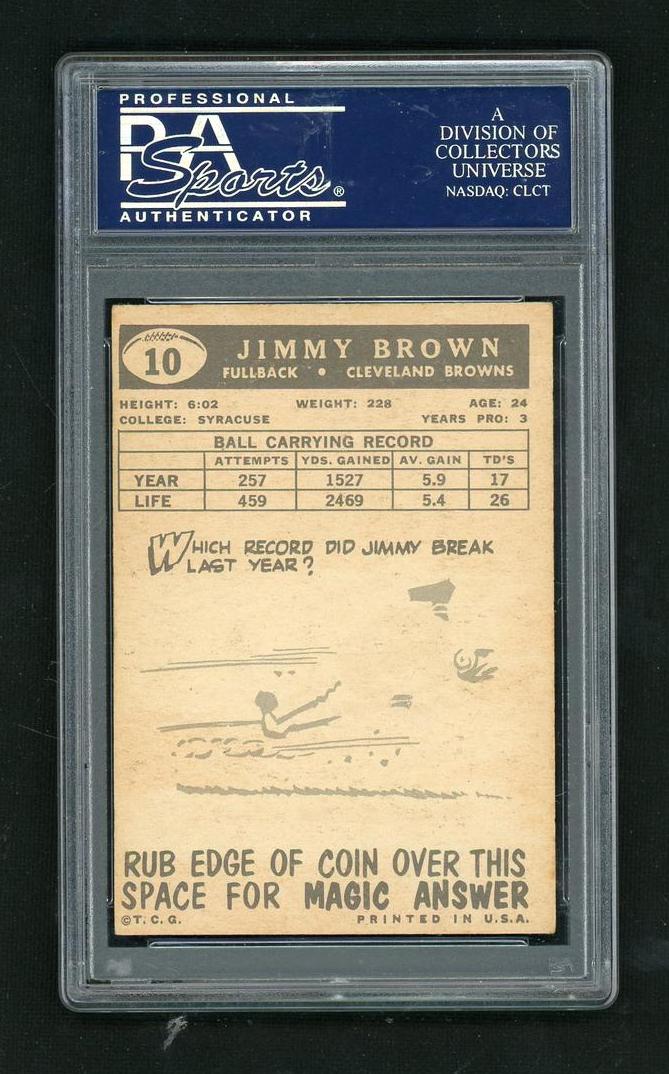1959 Topps Jim Brown #10 PSA 2