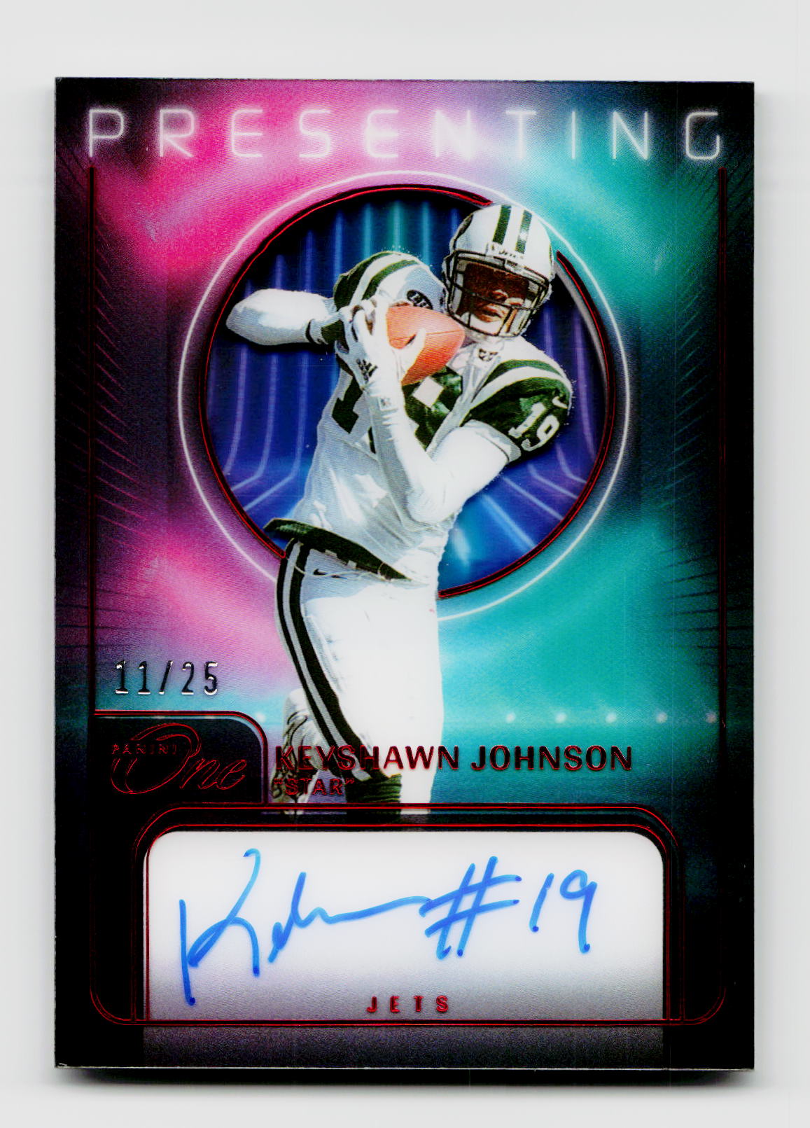 2023 Panini One Presenting #185 Keyshawn Johnson #11/25 Auto